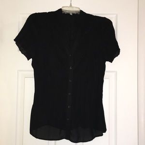 Sheer black blouse